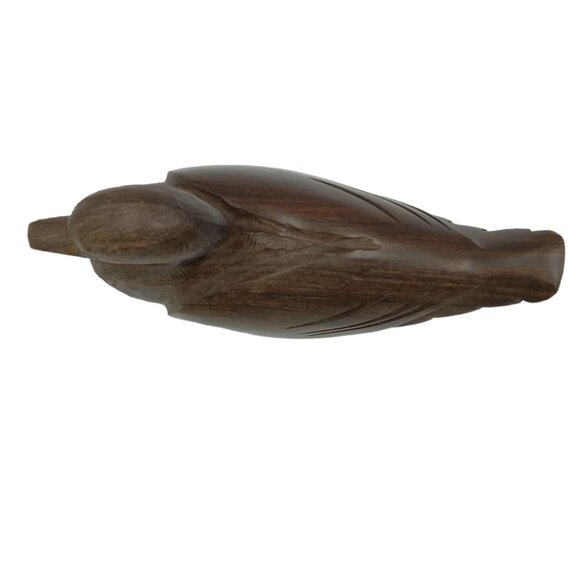 Hand-Carved Wooden Duck Décor - 10" Length 5" Height - Rustic Home Accent - Picture 5 of 8
